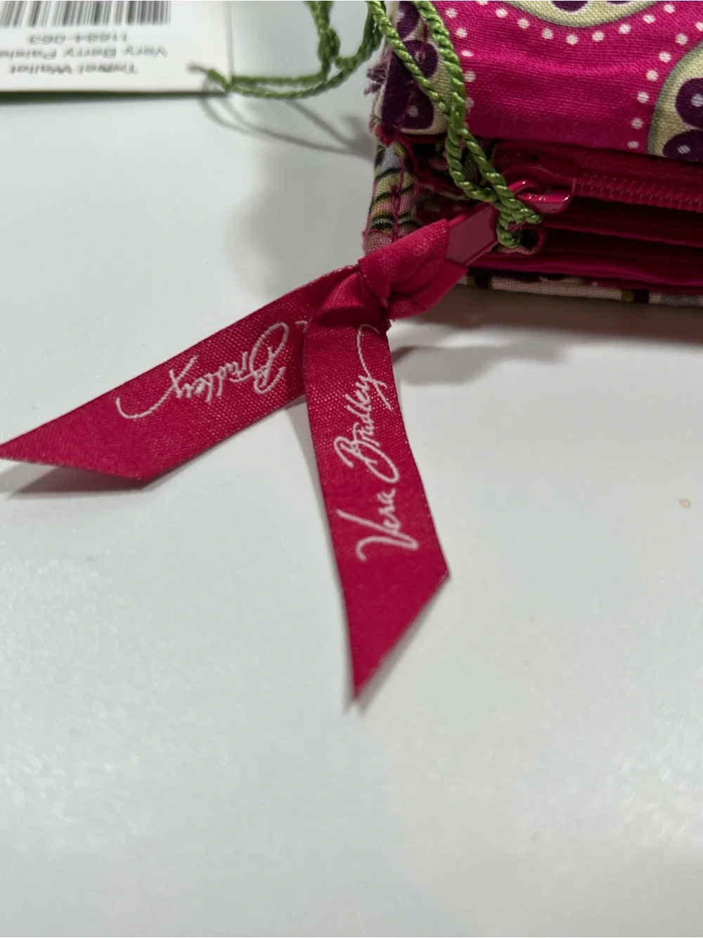 Vera Bradley "Very Berry Paisley" Travel Wallet - Picture 8 of 14